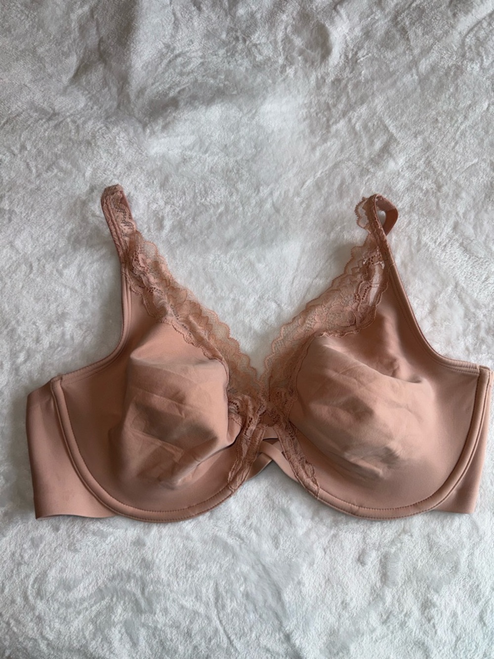 Soma Lace-Trim Underwire Bra in Blush Pink